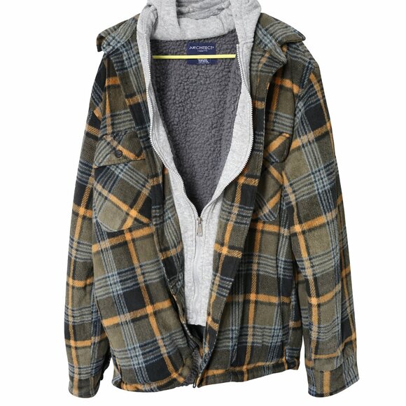 Architect Jean Co. Nordic Plaid Hooded Jacket XL - Picture 3 of 4